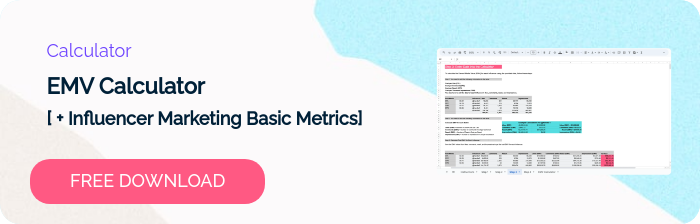 Calculator EMV Calculator [ + Influencer Marketing Basic Metrics]  